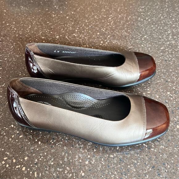 SAS Comfort Tripad Womens Leather Shoes Size 8 Brown Slip on Work Casual - Picture 1 of 9